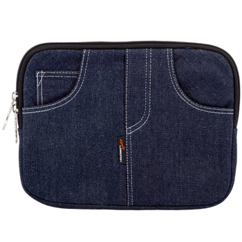 Чехол для нетбука, планшета, iPad LF1006 до 10" джинс, синий, подкладка замш, Размеры, мм: 290x35x220