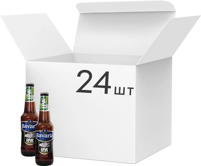 Упаковка безалкогольного пива Bavaria світле фільтроване IPA 0% 0.33 л х 24 шт. (8714800039116)