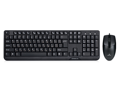 Комплект (клавиатура, мышь) REAL-EL Standard 505 Kit Black USB