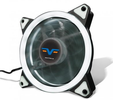 Вентилятор Frime Iris LED Fan Single Ring White (FLF-HB120WSR); 120х120х25мм, 3-pin+4-pin
