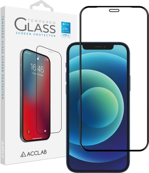 Защитное стекло ACCLAB Full Glue для Apple iPhone 12 Black (1283126508219)