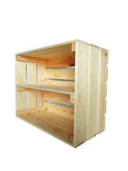 Ящик дерев'яний для зберігання з довгою полицею ECO WoodBox (ДхШхВ:50*40*24см)