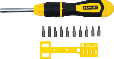 Отвертка Stanley Multibit реверсивная со сменными битами (0-68-010)