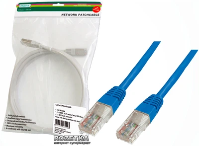 Патч-корд Digitus Professional CAT5e UTP AWG 26/7 5м (DK-1511-050/B)