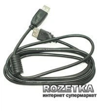 Кабель-удлинитель Maxxtro USB 2.0M - USB 2.0F 1м Ferrit (UF-AMAF-1M)
