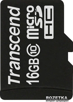 Карта памяти Transcend MicroSDHC 16GB Class 10 (TS16GUSDC10)