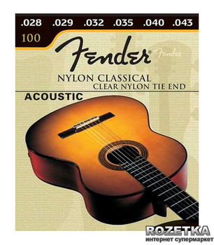 Fender Classical 100 Clear Nylon Tie End (28-43) (073-0100-400)