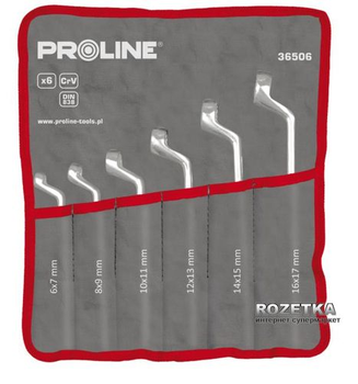 Набор накидных ключей Proline 6 предметов (6 х 7-16 х 17 мм) CrV (36506)