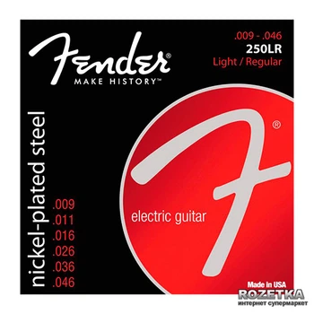 Струны для электрогитар Fender 250LR Nickel-Plated Steel (09-46) (073-0250-404)