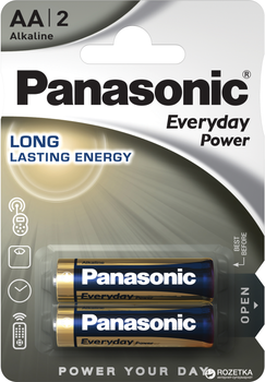 Батарейки Panasonic Everyday Power щелочные AA блистер, 2 шт (LR6REE/2BR)