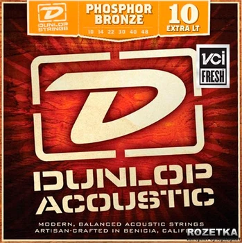 Струни для акустичних гітар Dunlop DAP1048 Phosphor Bronze Extra Light (10-48)