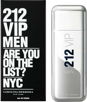 Туалетна вода для чоловіків Carolina Herrera 212 VIP Men 100 мл (8411061723760 / 8411061088166)
