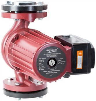Насос циркуляційний фланцевий Aquatica 1.0 кВт Hmax 12 м Qmax 300 л/хв DN50 280 м + відповідний фланець (774168)