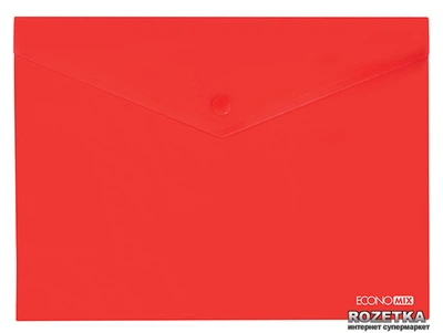 Набор папок на кнопке Economix 12 шт В5 180 мкм Красный (Е31302-03)