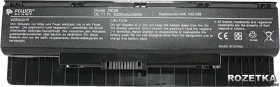 Аккумулятор PowerPlant A32-N56 для Asus N46 Black (11.1V/5200mAh/6 Cells) (NB00000233)