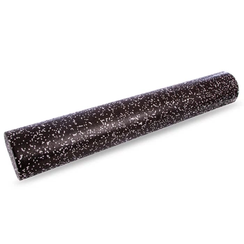 Масажний ролик ролер гладкий Foam Roller Zelart 6665 Black-White довжина 90 см
