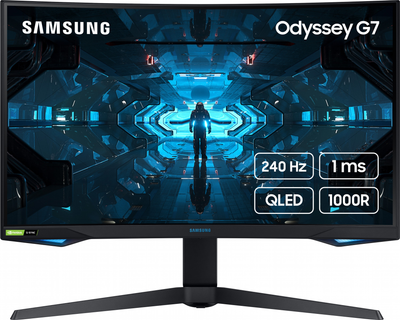 Монитор 26.9" Samsung Odyssey G7 C27G75TQSI (LC27G75TQSIXCI) QLED / HDR600 / 8-Bit + FRC / sRGB 125% / G-SYNC Compatible