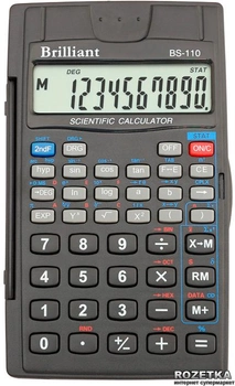 Калькулятор инженерный Brilliant 8-разрядный с 2 экспонентами (BS-110)