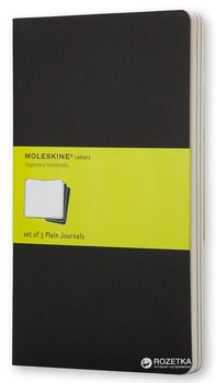 Блокнот Moleskine Cahier 9 х 14 см 64 страницы без линовки Чорный 3 шт (9788883704918)