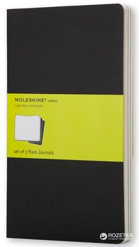 Блокнот Moleskine Cahier 13 х 21 см 80 страниц без линовки Черный 3 шт (9788883704970)