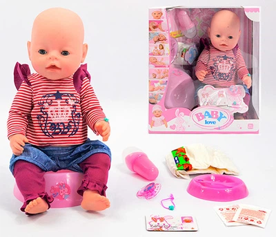 Пупс BABY love малыш с аксессуарами (9 функций) R91063-BL010C
