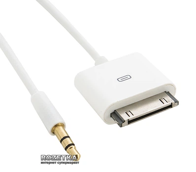 Кабель Extradigital AUX 3.5 мм to Apple 30-pin, 1.5 м, 30 AWG, Stereo, Gold, PVC (KBA1653)