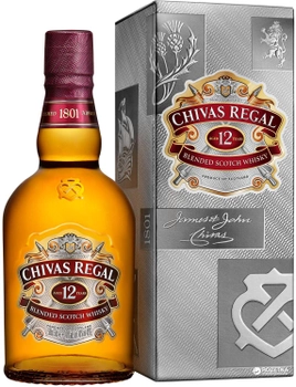 Виски Chivas Regal 12 лет выдержки 0.5 л 40% в подарочной упаковке (080432402733)