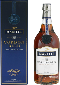 Коньяк Martell Cordon Blue 0.7 л 40% у подарунковій упаковці (3219820000382)