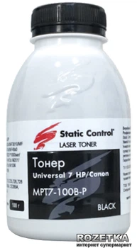 Тонер Static Control универсальный 7 HP/Canon 100 г (MPT7-100B-P)