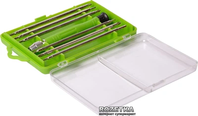 Прецизионная отвёртка Mastertool в кейсе + 6 двусторонних насадок (40-0164)