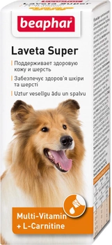 Жидкие витамины Beaphar Laveta Super for dogs для шерсти собак 50 мл (12554) (8711231125548)