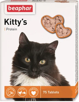 Кормовая добавка Beaphar Kittys +Protein с протеином для кошек 75 таб (12510) (8711231125104)