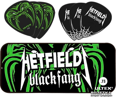 Медиаторы Dunlop PH112T.73 Hetfield's Black Fang Pick Tin 0.73 (6 шт.)
