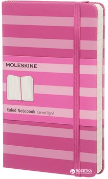 Записная книга Moleskine Stripes 9 х 14 см 192 страницы в линейку Розовая (9788867324224)
