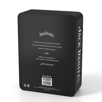Теннесси Виски Jack Daniel's 0.7 л 40% в металлической коробке с 2-мя бокалами (5099873045855)