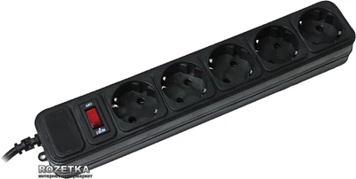 Сетевой фильтр Gembird SPG5-G-10B 3 м 5 розеток Black