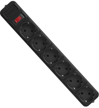 Сетевой фильтр Gembird SPG6-G-6B 1.8 м 6 розеток Black