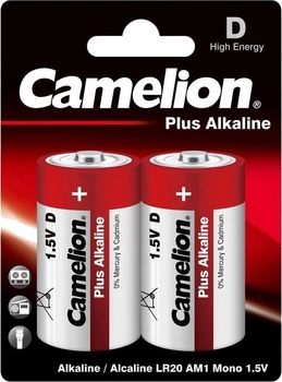 Батарейки Camelion Plus Alkaline D (LR20) 2 шт (LR20-BP2)