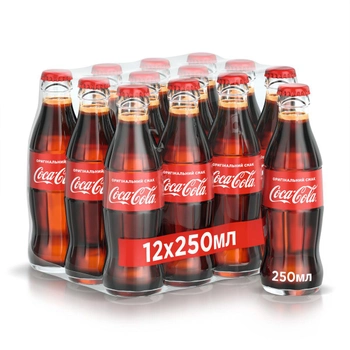 Упаковка безалкогольного напитка Coca-Cola 0.25 л х 12 бутылок (54490086)