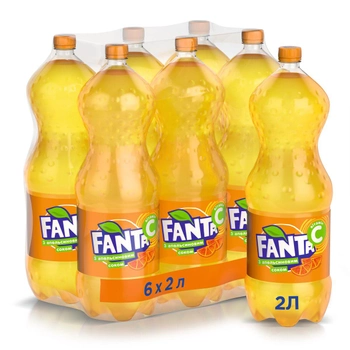 Упаковка безалкогольного напитка Fanta Апельсин 2 л х 6 бутылок (5449000004840)