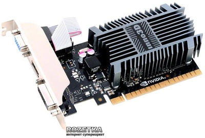Видеокарта INNO3D PCI-Ex GeForce GT 710 LP 2048MB DDR3 (64bit) (954/1600) (DVI, VGA, HDMI) (N710-1SDV-E3BX)