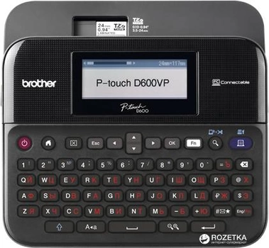 Принтер наклеек Brother P-Touch PT-D600VP c кейсом Black (PTD600VPR1)