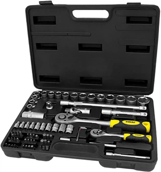 Набор насадок торцевых и бит Sigma 1/4" 1/2" 72 шт CrV в кейсе (6003741)