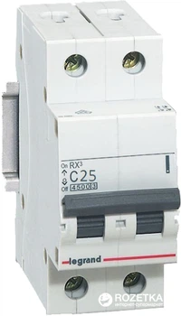 Автоматичний вимикач Legrand C25 2Р 4.5 kA (419699)