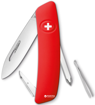 Швейцарский нож Swiza D02 Red (KNI.0020.1000)