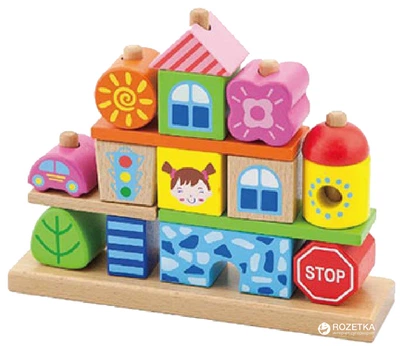 Набор кубиков Viga Toys "Город" (50043) (6934510500436)