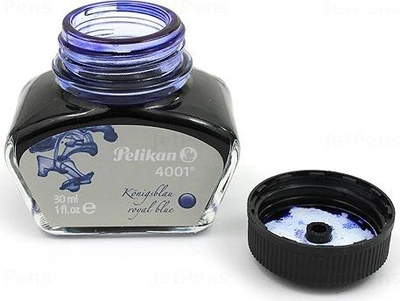 Чернила Pelikan 4001 Royal Blue в стеклянном флаконе 30 мл Синие стираемые (301010)