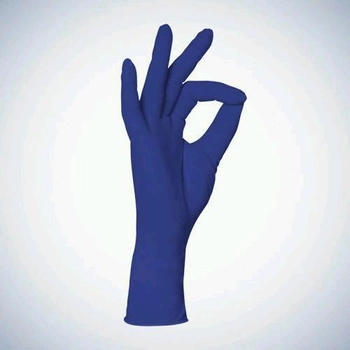 Одноразові рукавички нітрилові нестерильні без пудрити Ampri Cobalt Basic Plus сині 200 шт Розмір XS