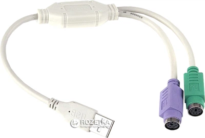 Переходник Cablexpert USB-А/2х PS/2 30 см (UAPS12)