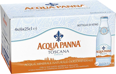 Упаковка мінеральної газованої води Acqua Panna 0.25 л Мультипак х 6 пляшок (8002270028281_8000815004592)
